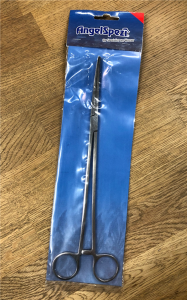Angelspezi Artiereinklemme Edelstahl gebogen 26cm