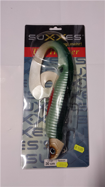 Tail Hopper m. Bleikopf, 30 cm, rot-weiss-schwarz