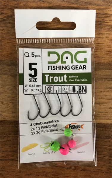 DAG Fishing Gear Hook Set + Cheburaschka Size 5