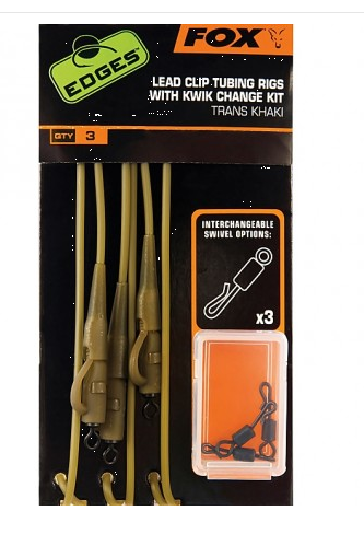 Fox Tubing Leadclip Rigs with Kwik Change Kit