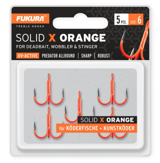 Fukura Solid X Orange Gr. 8 5 St.