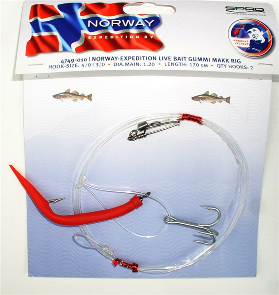 NORWAY-EXP LIVE BAIT RIG/GUMMI MAKK