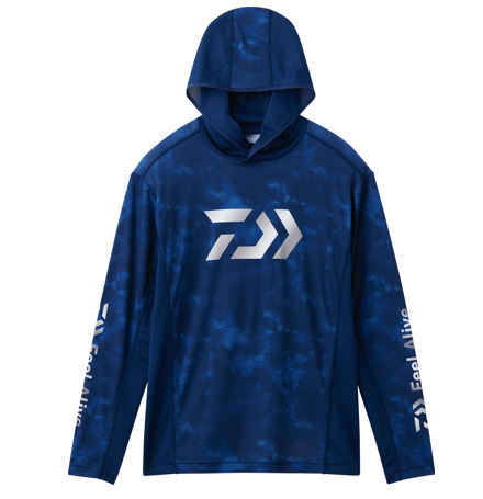 Daiwa Boat Game Hoodie Shirt DE-3726E Ocean Haze Camo