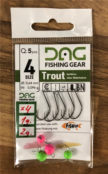DAG Fishing Gear Hook Set + Cheburaschka Size 4