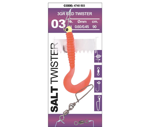 Spro Salt Twister Red 0,60mm/0,45mm