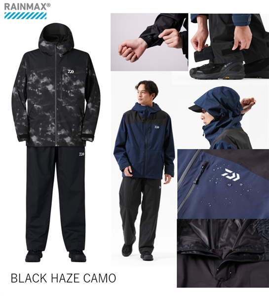 Daiwa Rainmax Rainsuit DR-3625E BLACK HAZE CAMO