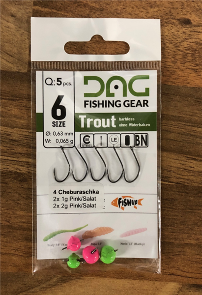 DAG Fishing Gear Hook Set + Cheburaschka Size 6