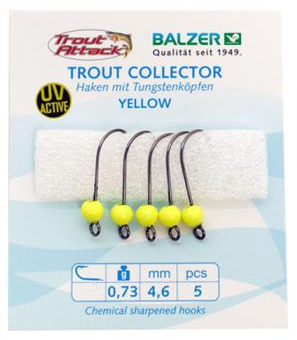 Balzer Trout Collector Haken Größe 8 + Tungstenkopf yellow 0,73g