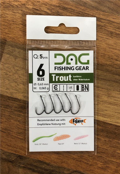 DAG Fishing Gear Trout Hook Size 6