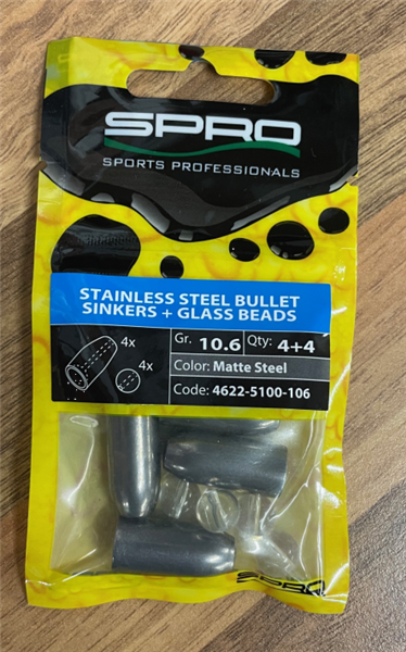 Spro Bullet Sinkers + Glass Beads 10.6g