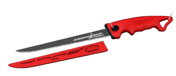 Angelspezi Filetiermesser mit Sicherheitsscheide aus Kunststoff 7''