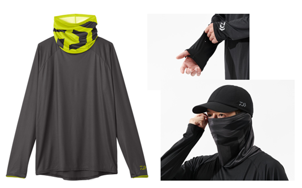 Daiwa ICEDRY Rashguard High Neck DE-6025E Gunmetal
