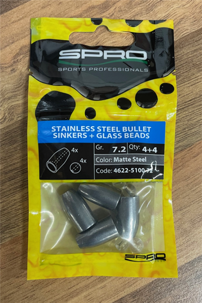 Spro Bullet Sinkers + Glass Beads 7.2g