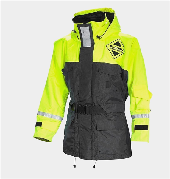 Fladen Floating Jacket Schwarz Gelb