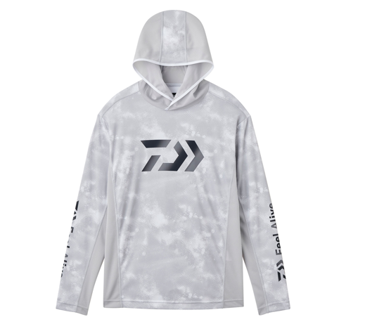Daiwa Boat Game Hoodie Shirt DE-3726E White Haze Camo