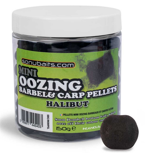 Sonubaits Mini Oozing Barbel & Carp Pellets Halibut 8mm